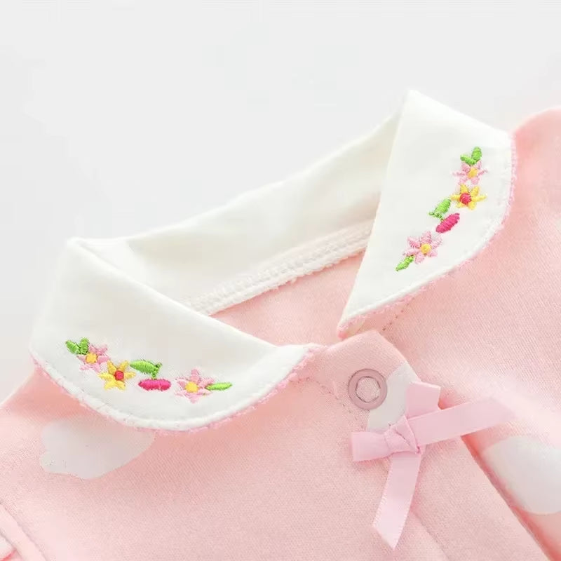 2024 Newborn Baby Summer Clothes Rompers Girls Overalls Short Sleeve Bodysuit Cotton Baby Clothing Jumpsuit Baby Girl Onesies