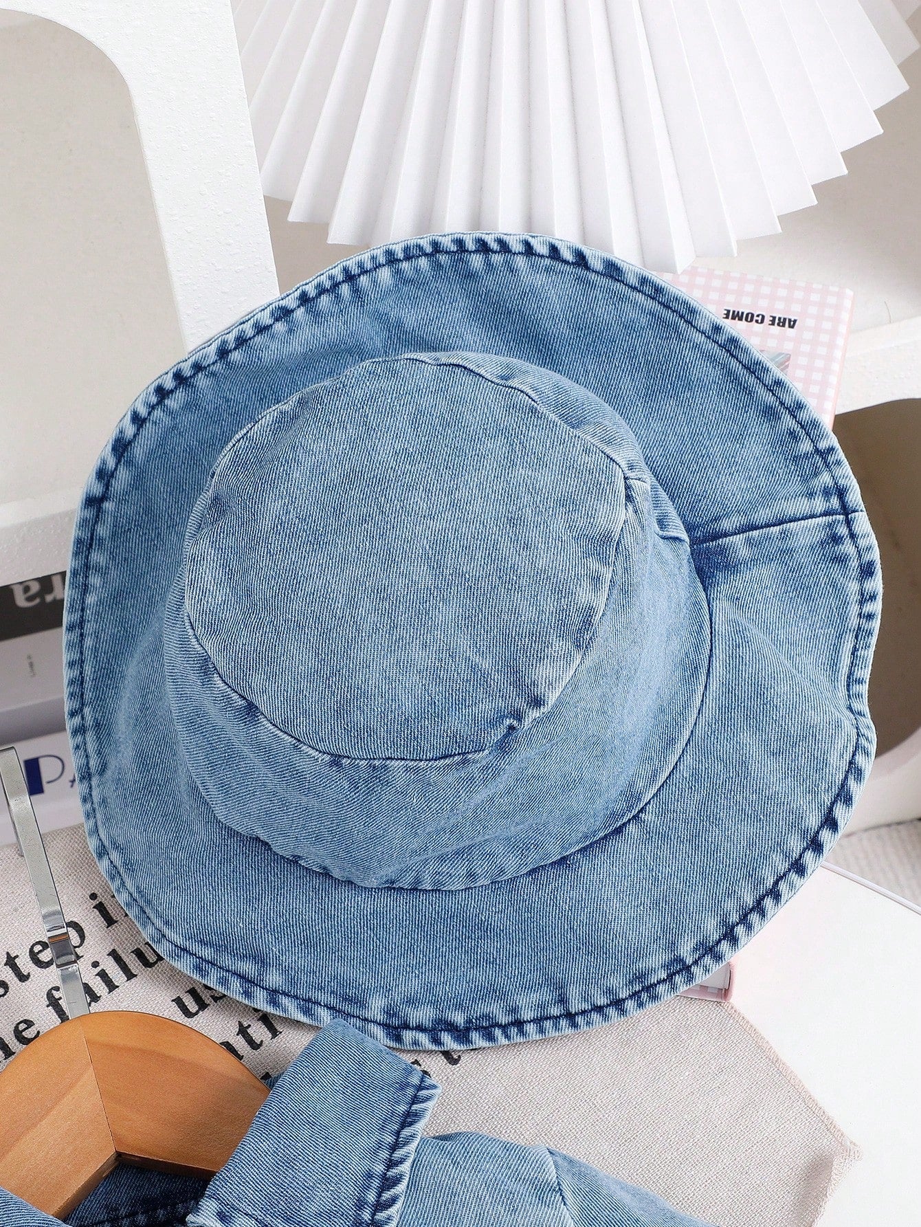 Playful Pals (Girl) Elegant Fashion Casual Simple Denim Short Sleeve Romper Paired with Bucket Hat, Summer Outfit Clothes Baby Girl Clothes Denim Baby Summer Clothes Girl Summer Outfits for Baby Girl Baby Clothes