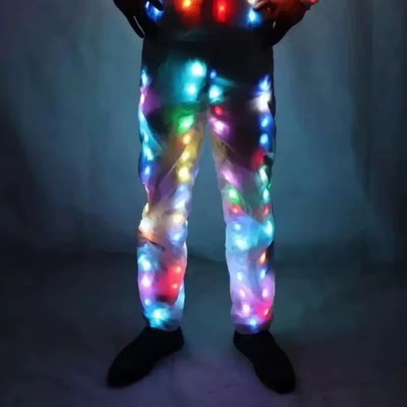 Illuminate Your Night: Waterproof LED Rave Jacket for Adults and Kids - Perfect for Dance Performances and Night Runs