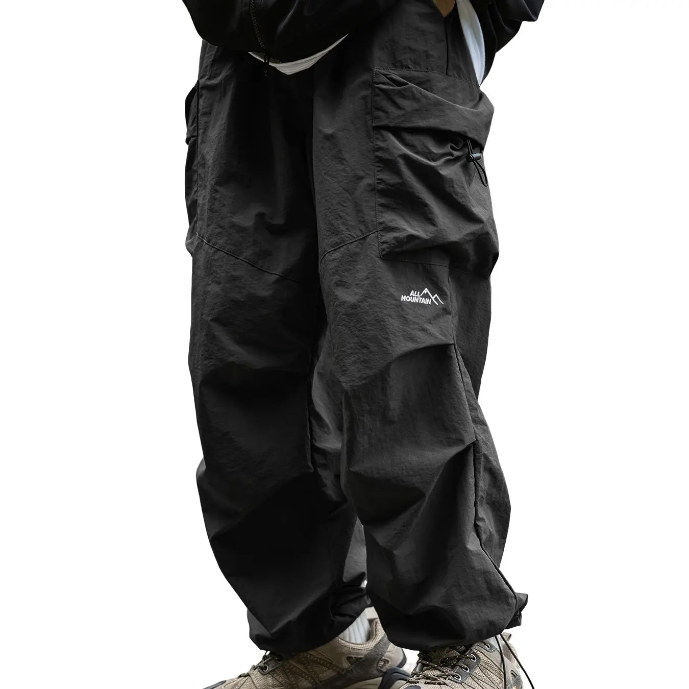 Elevate Your Style with Mens' Baggy Cargo Pants - Lightweight, Water-Resistant, and Perfectly Casual for Every Occasion
