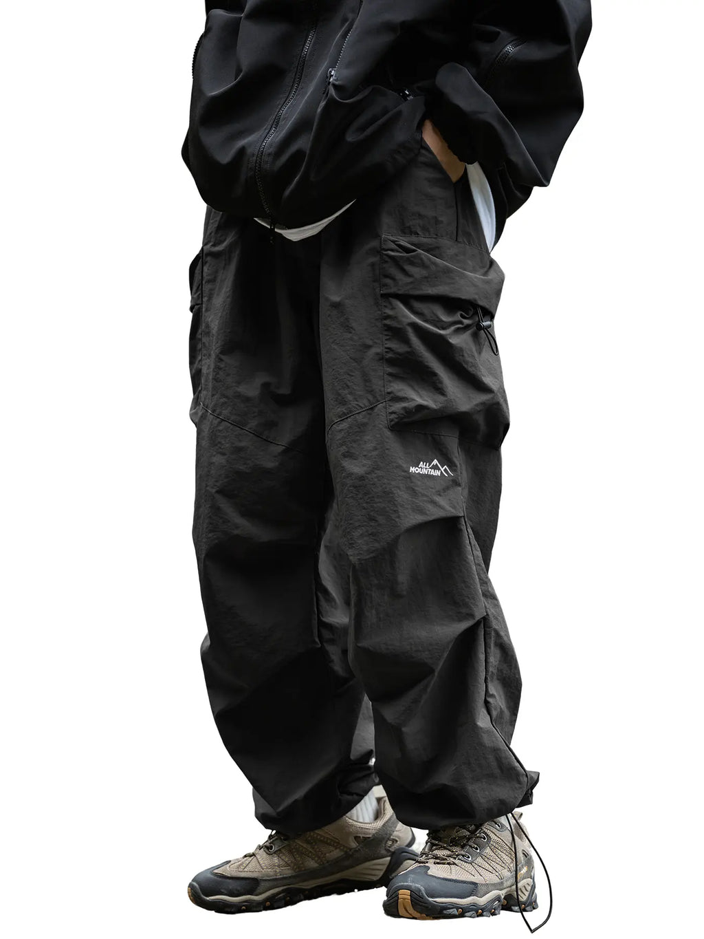 Elevate Your Style with Mens' Baggy Cargo Pants - Lightweight, Water-Resistant, and Perfectly Casual for Every Occasion
