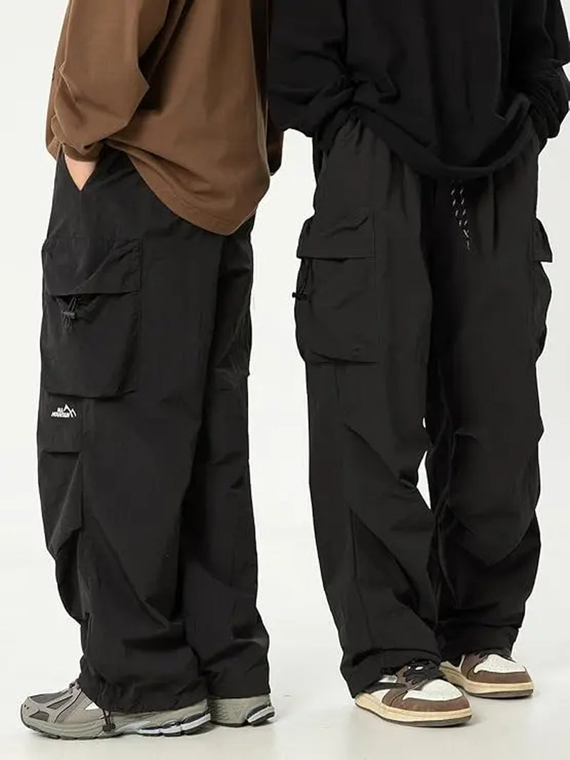 Elevate Your Style with Mens' Baggy Cargo Pants - Lightweight, Water-Resistant, and Perfectly Casual for Every Occasion