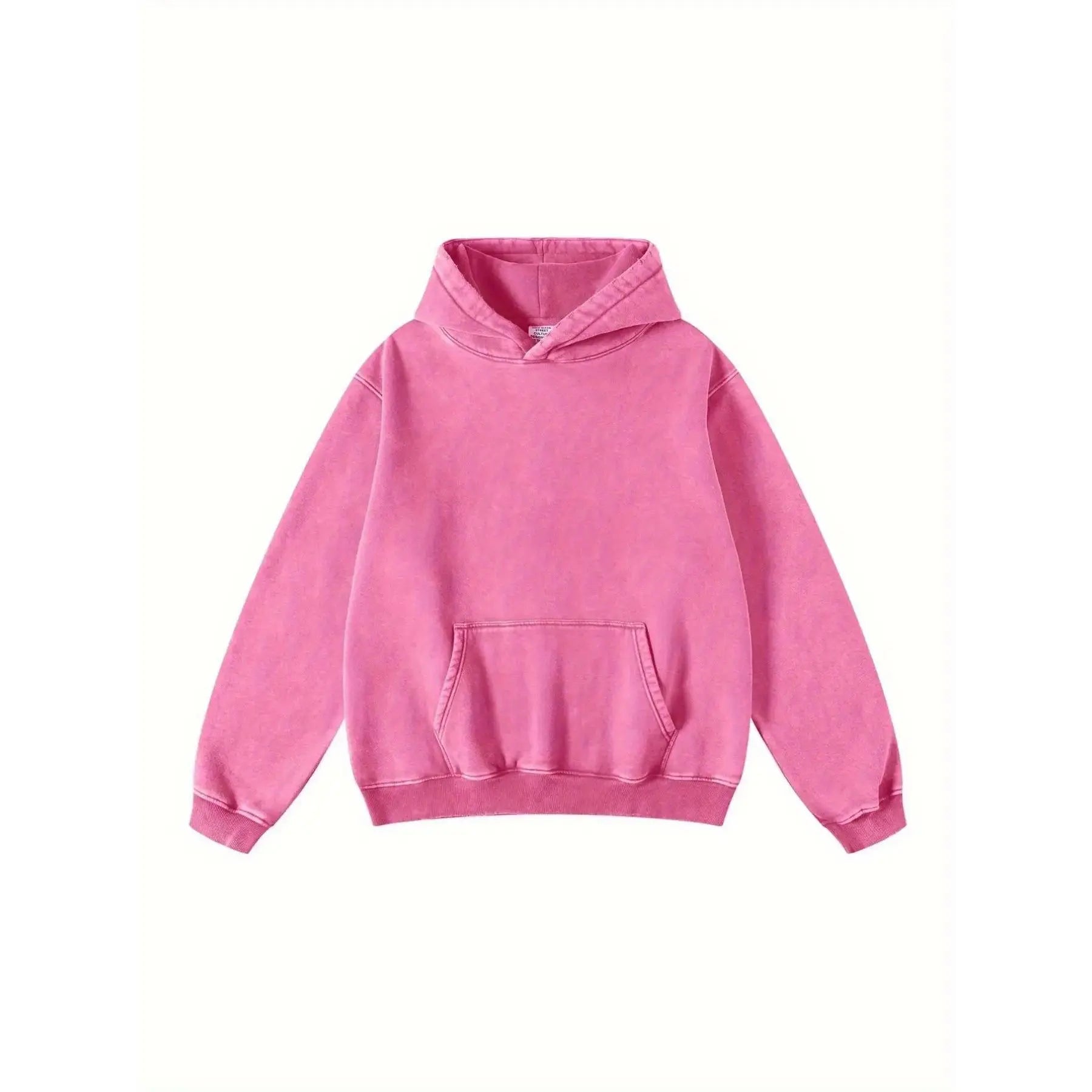Vintage Washed Hoodie - Trendy Unisex Drop-Shoulder Sweatshirt for Effortless Style