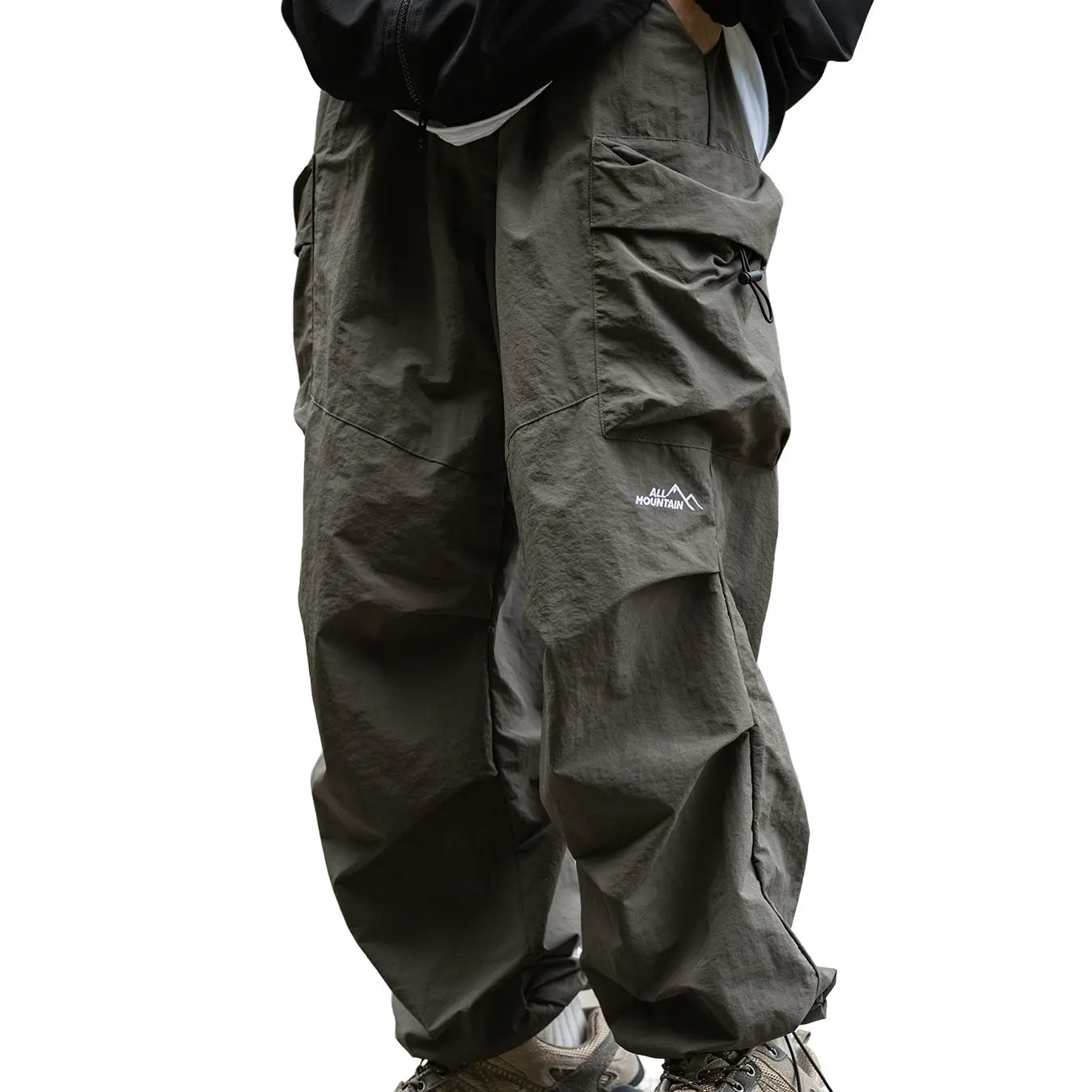 Elevate Your Style with Mens' Baggy Cargo Pants - Lightweight, Water-Resistant, and Perfectly Casual for Every Occasion
