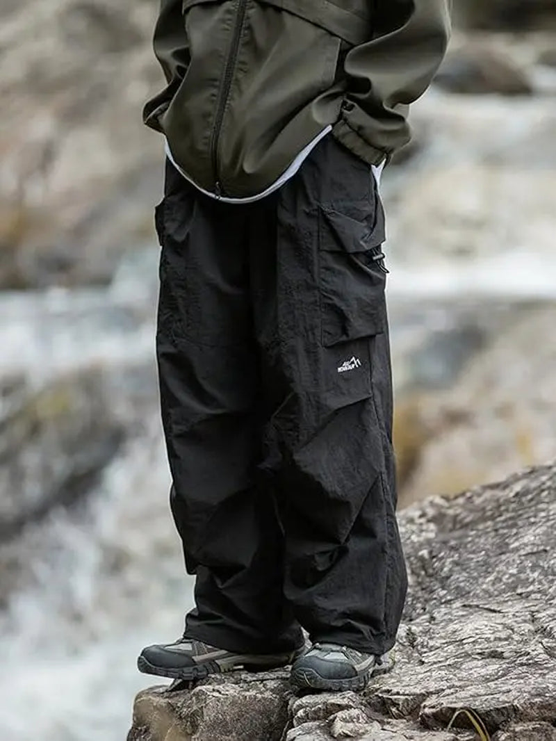 Elevate Your Style with Mens' Baggy Cargo Pants - Lightweight, Water-Resistant, and Perfectly Casual for Every Occasion